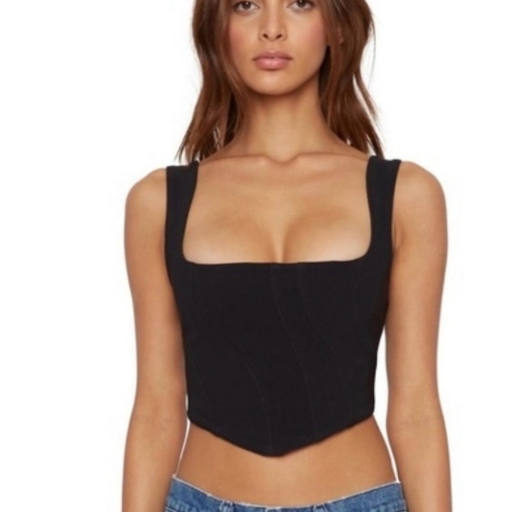 Danielle Guizio Women's Corset Knit Top - Picture 1 of 7